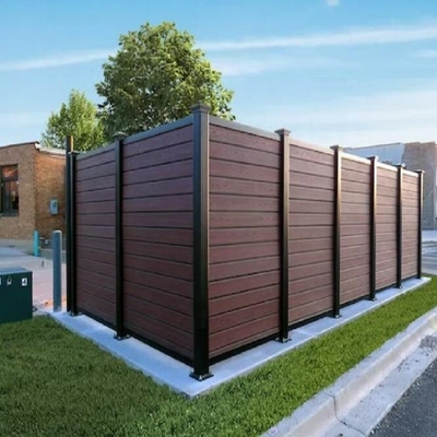 Sistema de cercas de jardín de aluminio horizontal de aluminio decorativo de exterior Paneles de cercas de aluminio