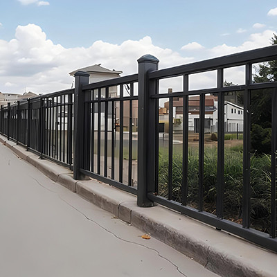 Sistema de cercas de jardín de aluminio horizontal de aluminio decorativo de exterior Paneles de cercas de aluminio