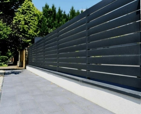 Panel decorativo exterior Sistema de vallas de aluminio pulido para piscinas de jardín Paneles con barras