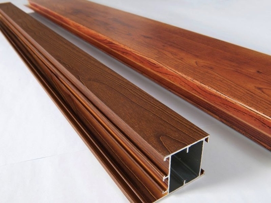 6000 Serie T3-T8 Shengxin Grano de madera acabado de aluminio perfil hueco para la decoración