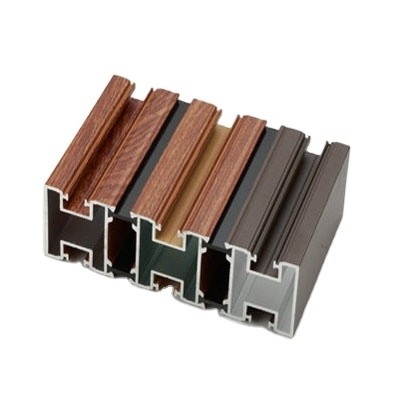 Perfil de la estructura de la capa de polvo de aluminio para Brasil Puertas y ventanas para la construcción