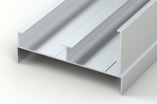 Perfiles de aluminio revestido en polvo duradero para ventanas y puertas