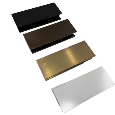 Min 0,3 mm espesor de pared Perfil de aluminio de bronce para servicio de corte de puertas y ventanas