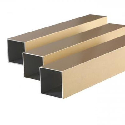 Perfiles de extrusión de armario de aluminio de oro de titanio de color personalizado estándar GB5237-2017