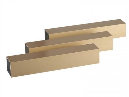 Perfiles de extrusión de armario de aluminio de oro de titanio de color personalizado estándar GB5237-2017