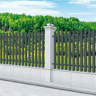Servicio de corte Puerta de aluminio anodizada moderna para diseño de cercas metálicas sofisticadas