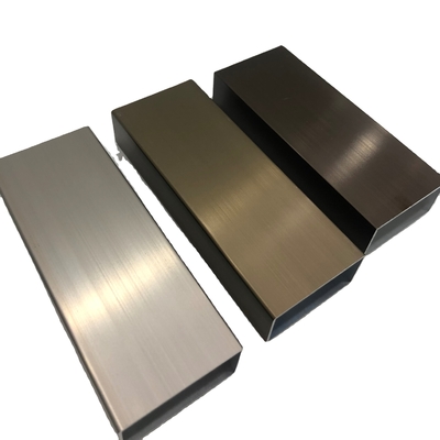 Profile anodizado de aluminio extruido en acabado de bronce para marcos de puertas y ventanas resistentes