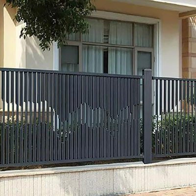 Grado de cercas de la piscina de la serie 6000 Panel de cercas metálicas ornamentales de aluminio para protección
