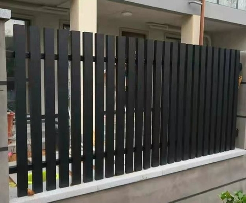 Sistema de cercas de aluminio Panel decorativo de puerta en negro con servicio de corte disponible