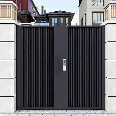 Protección de la privacidad paneles de cercas de pizarra en aluminio metal negro en polvo recubierto para cercas horizontales