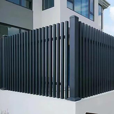 Protección de la privacidad paneles de cercas de pizarra en aluminio metal negro en polvo recubierto para cercas horizontales