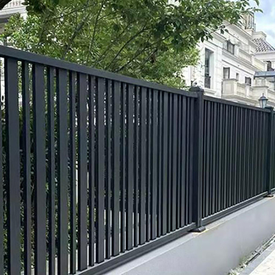 Protección de la privacidad paneles de cercas de pizarra en aluminio metal negro en polvo recubierto para cercas horizontales