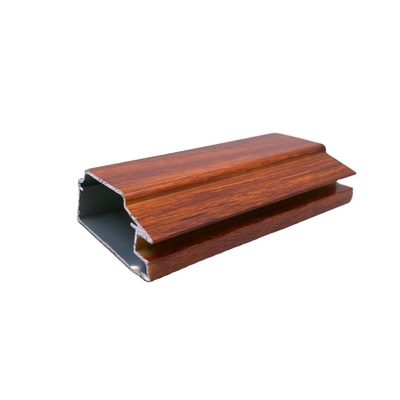 Cuadro de aluminio anodizado de extrusión de grano de madera para marco de ventana y decoración de gabinetes