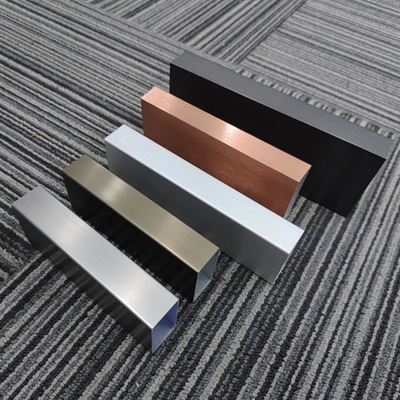 Profiles de tubos cuadrados de aluminio para decoración en forma cuadrada