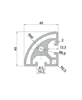 Perfiles de aluminio anodizado de plata personalizados con servicio de ahorro energético y flexión