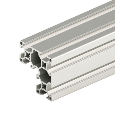 6063-T5 de perfil de plata anodizada de aluminio extrusión T ranura con procesamiento de desenrollamiento