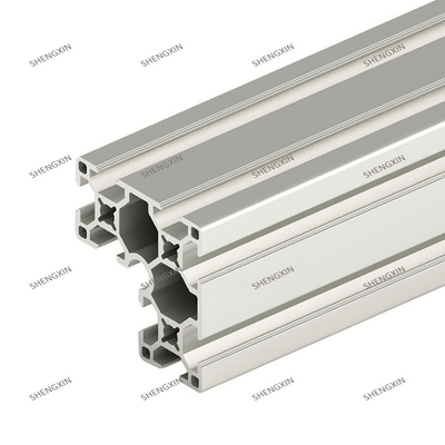 6063-T5 de perfil de plata anodizada de aluminio extrusión T ranura con procesamiento de desenrollamiento