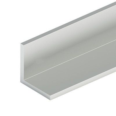 Perfiles de aluminio anodizado de plata personalizados Ángulo de aluminio con servicio de soldadura