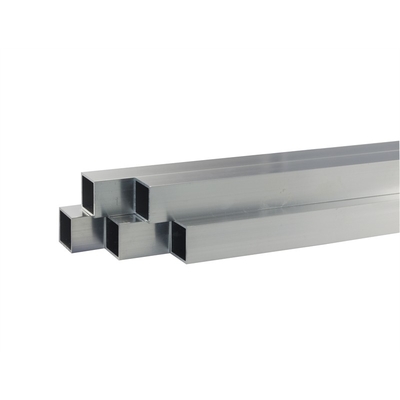 Color de madera tubo cuadrado de aluminio con servicio de soldadura 1,5x0,75mm espesor personalizado