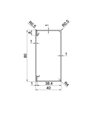 Profiles de extrusión de aluminio rectangular anodizado de plata para herramientas de transporte duraderas