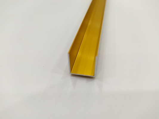 El espesor personalizado de la cinta de perfil de aluminio dorado con el perfil de aluminio de canal U