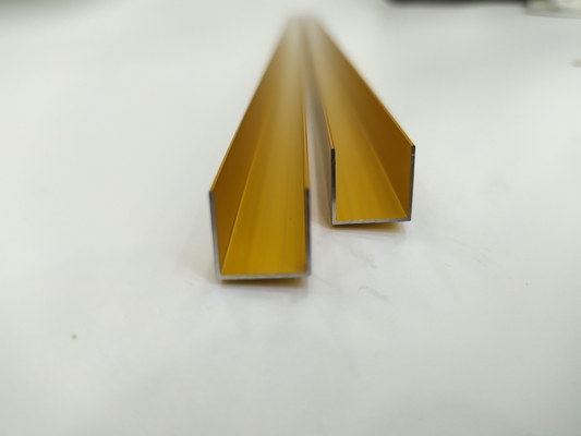 Construcción de apartamentos Profil de aluminio anodizado de oro con espesor personalizado