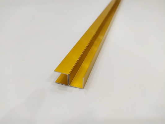 Construcción de apartamentos Profil de aluminio anodizado de oro con espesor personalizado