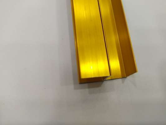 Construcción de apartamentos Profil de aluminio anodizado de oro con espesor personalizado