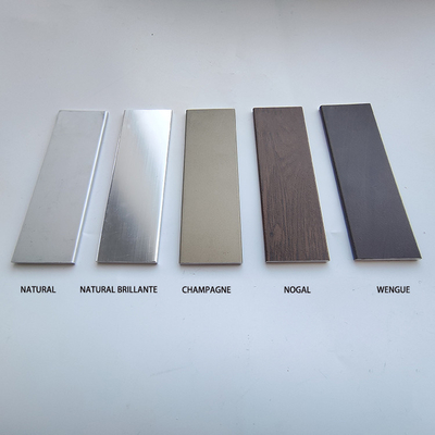 Profil de aluminio revestido en polvo certificado ISO para marcos de ventanas y puertas de México 6063 de aleación