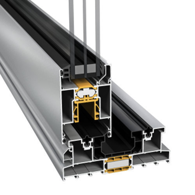 Perfiles de extrusión de aleación de aluminio de la serie 6000 para puertas y ventanas desde arriba