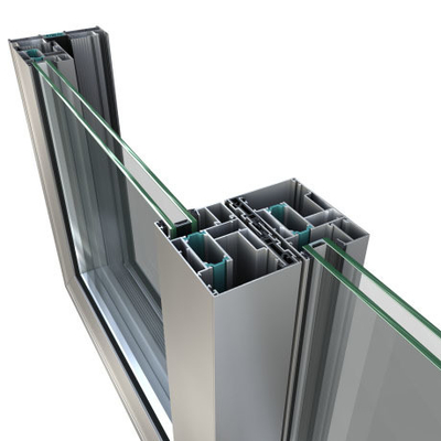 Perfiles de extrusión de aleación de aluminio de la serie 6000 para puertas y ventanas desde arriba
