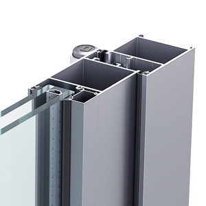 Perfil de extrusión de aluminio gris T3-T8 para puerta corredera de doble vidrio de SHENGXIN TOP