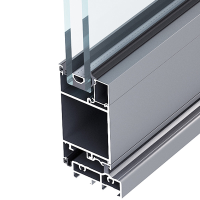 Perfil de extrusión de aluminio gris T3-T8 para puerta corredera de doble vidrio de SHENGXIN TOP