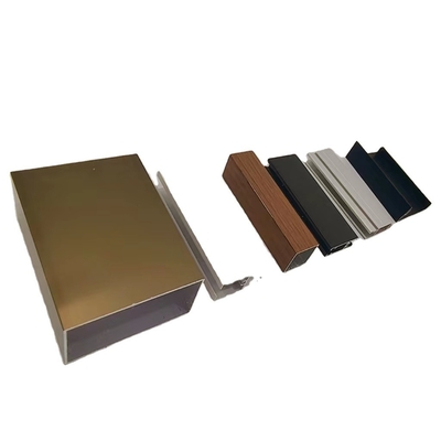 Profil de extrusión de aluminio de ángulo para el marco de pantalla de puerta corredera de corte térmico delgado