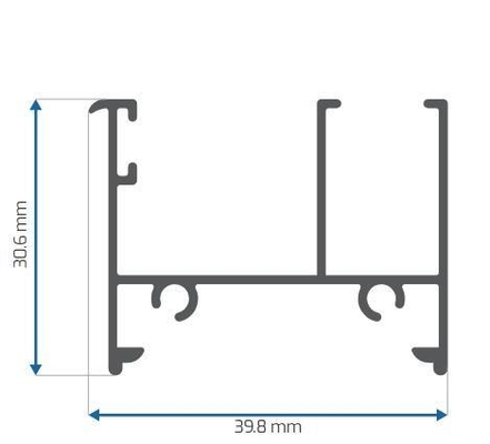 México Ventanas y puertas Perfiles de extrusión de aluminio Anodizante de polvo de revestimiento de molino de acabado