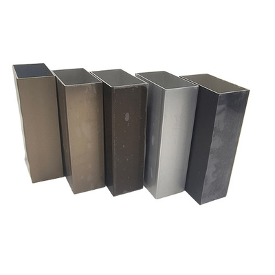 Perfiles de aluminio Anodizante negro Color Rectángulo Perfiles de quioscos Aluminio para cortar