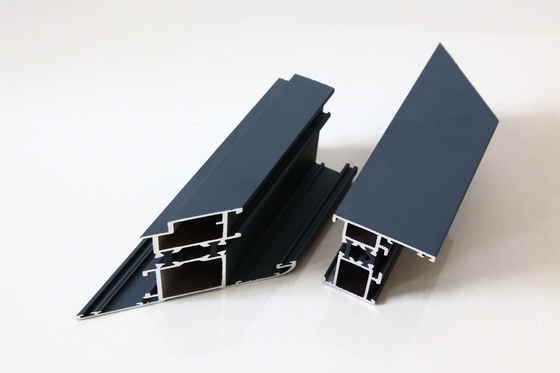 Polonia Cabinet de cocina de vidrio delantero Puertas con perfiles de aluminio anodizado cepillado OEM
