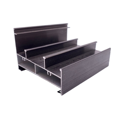 Construcción de ventanas y puertas de perfiles de aluminio extrusión anodizante de plata a medida
