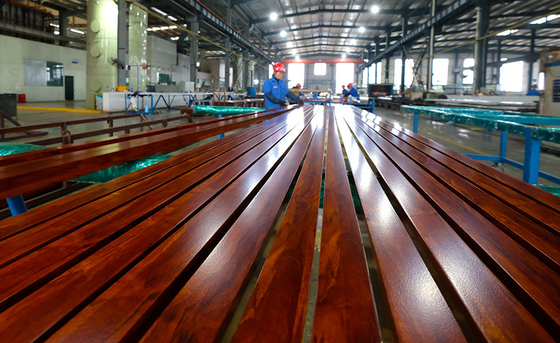 Perfiles de aluminio de color de madera para cercas de aleación o no es aleación de grado 6000 serie