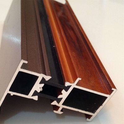 Perfil de grano de madera Aluminio para decoración interior y exterior es tolerancia de aleación ± 1%