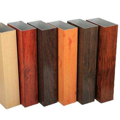 Perfil de grano de madera Aluminio para decoración interior y exterior es tolerancia de aleación ± 1%