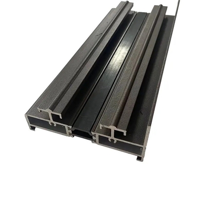 Profiles de aluminio negro de Shengxin Powder Coating para puertas corredizas de vidrio en la serie 6000