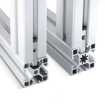 Profiles de aluminio de extrusión anodizado de plata negra