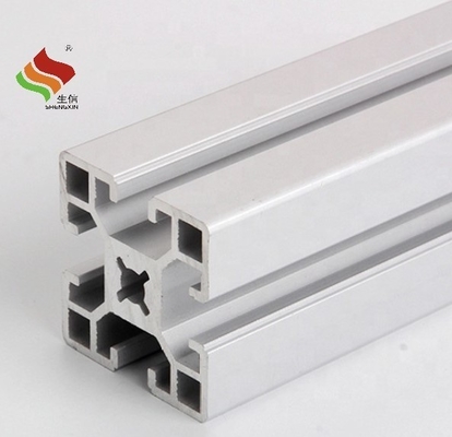 Profiles de aluminio de extrusión anodizado de plata negra