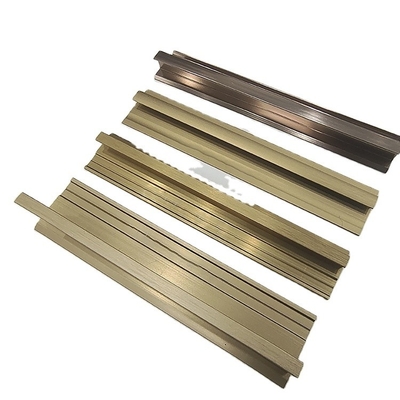 Alloy Oro Negro Metal Decorativo U Forma de azulejos Profile de recorte de la esquina para el baño