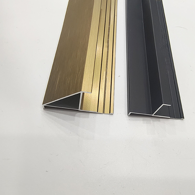 Alloy Oro Negro Metal Decorativo U Forma de azulejos Profile de recorte de la esquina para el baño