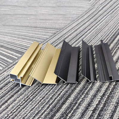 Perfil de aluminio decorativo para apartamentos modernos Oro y negro 0.8mm-2.0mm de espesor