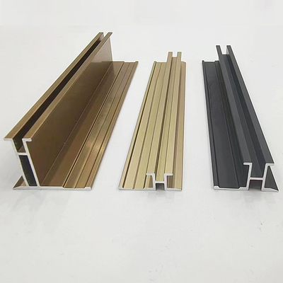 Perfil de aluminio decorativo para apartamentos modernos Oro y negro 0.8mm-2.0mm de espesor