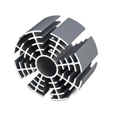 Profile de disipador de calor de aluminio anodizado negro para ventanas y puertas Shengxin 6063 T5