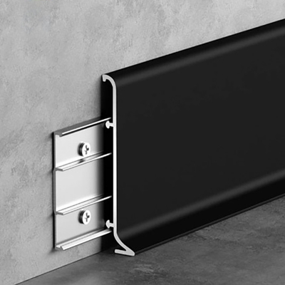 Empuje y tire PVC Custom Moderno Flooring Baseboard Profile de iluminación con luz LED